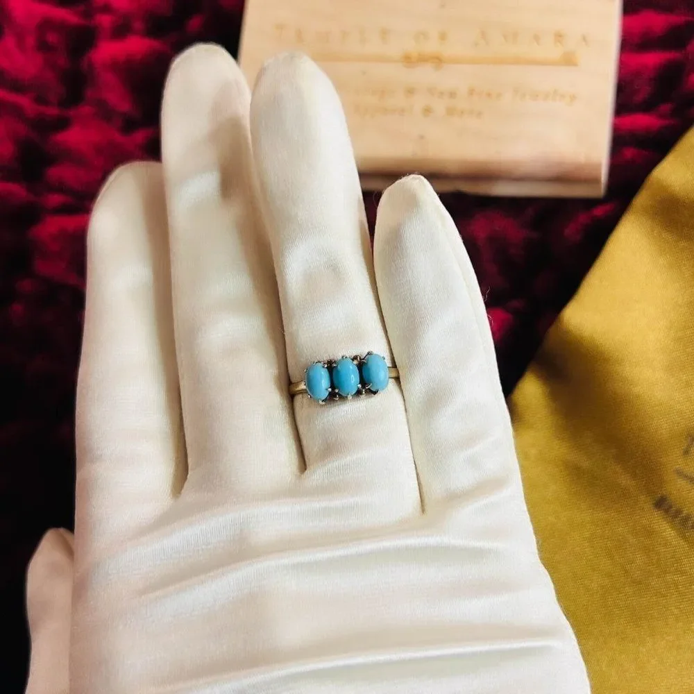 Estate Turquoise Three-Stone Ring